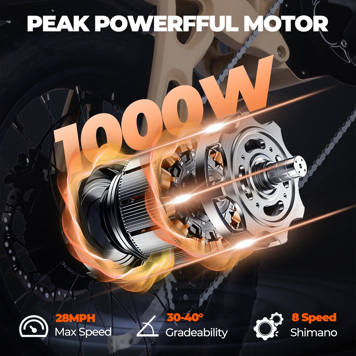 1000W Mountain Adult Electric Bicycle 48V20AH Off-Road Bike