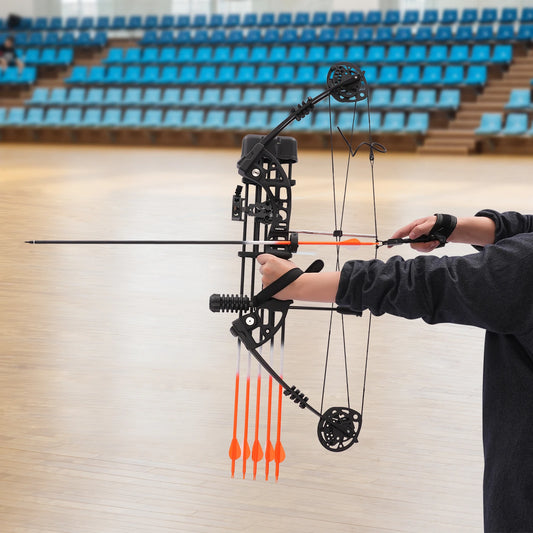 35-70lbs 329fps Adult Compound Bow Kit Archery Shooting