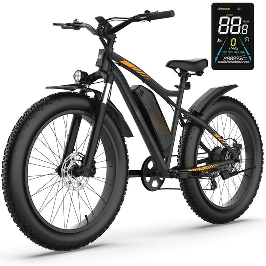26 Inch Fat Tire E Bike 1500W Motor 48V 14.5Ah Electric Bike