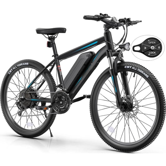 27.5 Inch Electric Bike 21.6MPH 48V Lithium Battery 21 Speed